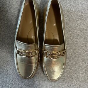 Talbots Metallic Gold Loafers for Women